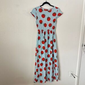 Tomato Print Maxi Dress